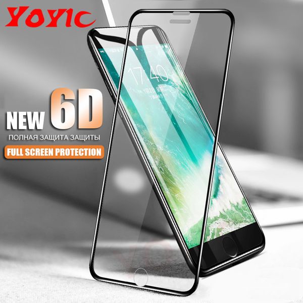 

6D Aluminum Alloy Tempered Glass For iphone 6 6S 7 Plus Full Screen Protector Protective Film For iPhone X 8 5 SE 5s Glass
