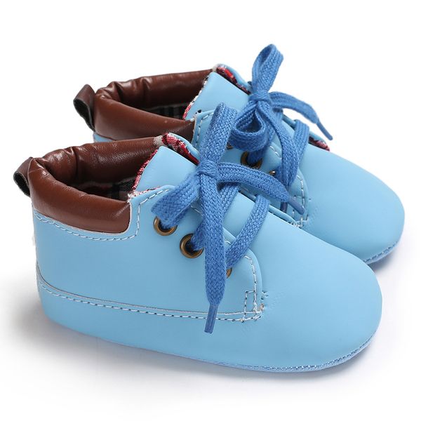 

fashion newborn baby boy girls shoes pu leather soft sole non-slip lace-up spring autumn toddler prewalker drop shipping