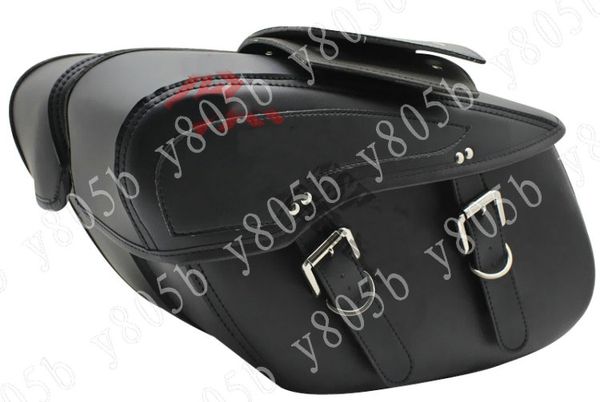 

motorcycle pu leather side bag saddle bags for sportster xl883 1200 dyna wide glide bobber road kings softail