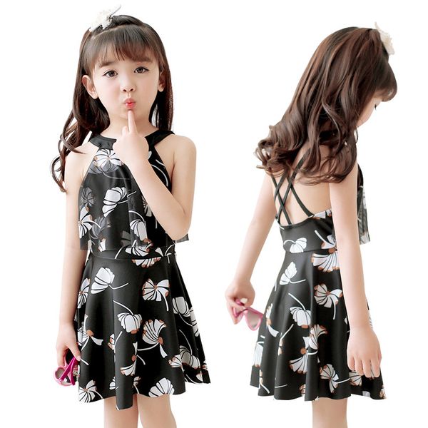 

2018 baby girl swimsuit children's swimwear cute summer two pieces swimwear kids fashion swim suits 2 color