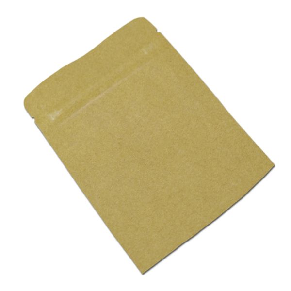 Bloqueio de Zíper Ressalável Brown Papel Kraft Papel Alumínio Bolsas De Embalagem Alimento Snack Nuts Armazenamento Embalagem Diy Presentes Self Self Pack Bag