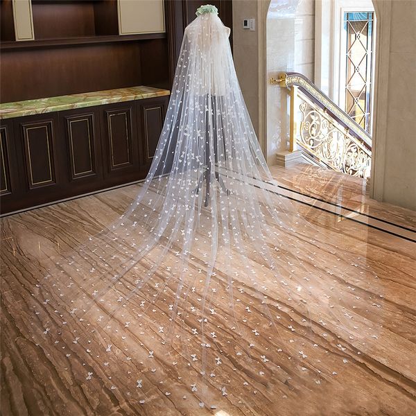 

beauty white 4 meters long tulle -heart stars- bridal veils bridal headwear bridal wraps wedding accessories f714128, Black