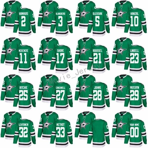 

2018 New Style Ice Jerseys Dallas Stars 21 Antoine Roussel 33 Marc Methot 5 Jamie Oleksiak 11 Curtis McKenzie 12 Radek Faksa Make Custom