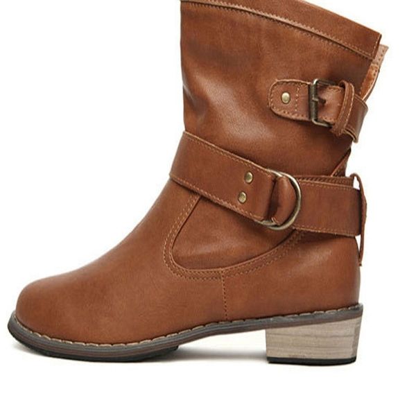 

brand pu leather motorcycle boots biker shoes women gothic punk combot booties platform boots ankle boots for women, Black
