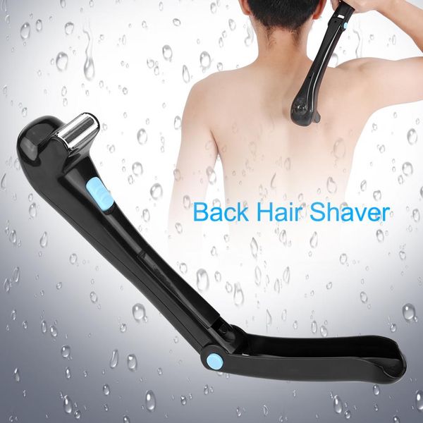 Electric Back Hair Shaver Long Handle Cordless Razor Foldable Body