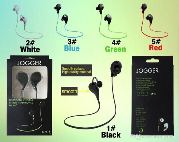 

eub portable neckband noise cancelling stereo headset sport in ear earphone earbuds microphone running qy7 wireless bluetooth 4.1 headphones