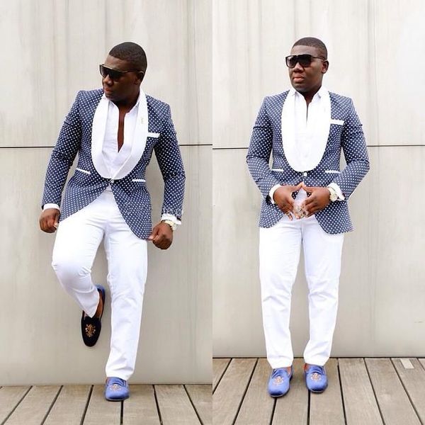 

classic design one button royal blue polka dot groom tuxedos groomsmen shawl lapel man suit mens wedding suits (jacket+pants+tie)no:726, Black;gray