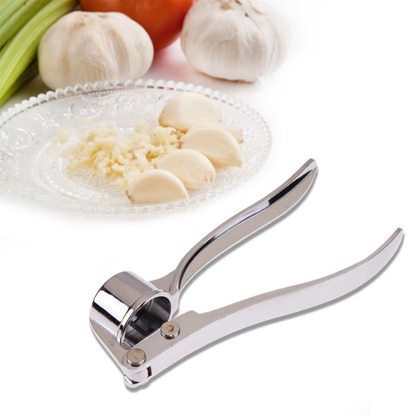 

round stainless steel kitchen squeeze tool alloy crusher garlic presses fruit & vegetable cooking tools accessories
