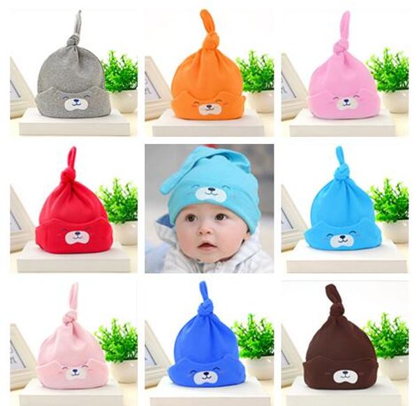 

newborn baby ear protection cap cute bear air-conditioned room hat baby hair bows hat spring autumn winter kids hat many color mz04, Yellow