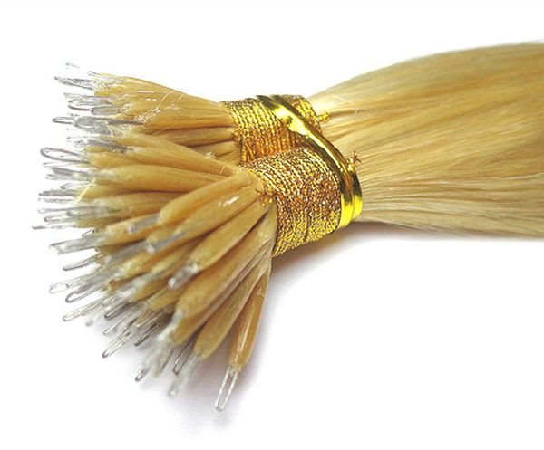 

dhl 100 brazilian human hair products 14 24 0 5g s 200s set stick tip nano ring hair extensions 5 color options, Black