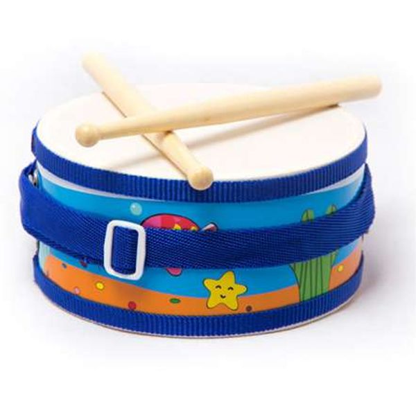 15 cm brinquedo instrumento musical tambor de madeira bonito com papel plástico Snae Drum Sound Batido Presente para Boy Kid Beginner