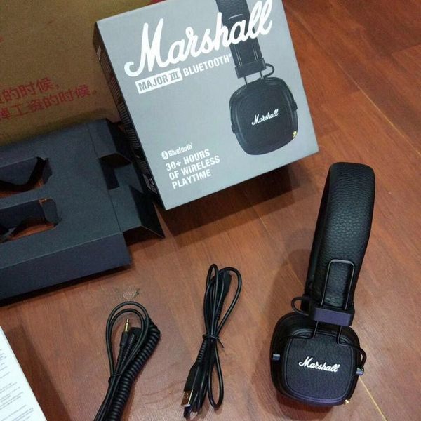 

marshall major iii 3.0 bluetooth headphone with mic deep bass hi-fi dj headset wireless major 3 professional for iphone xs
