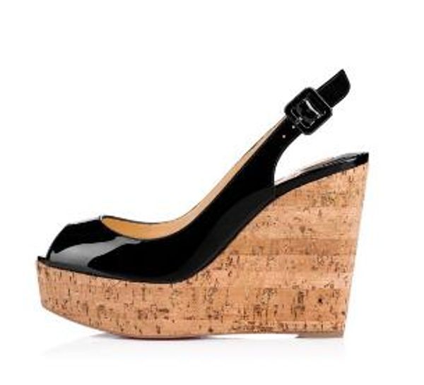 

luxury designer women summer red bottom high heels wedges une plume sling black nude cool sandals open toe