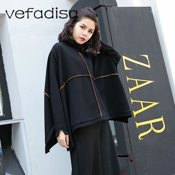 

vefadisa casual plus size tees irregular women clothing asymmetric shirt batwing sleeve autumn winter irregular shirt ad293, White