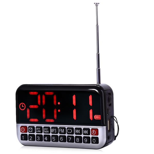 

led alarm clock radio digital clock multifunctional sleep timer large lcd display mp3 player speaker fm radio deskclocks