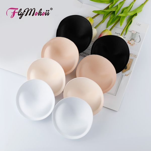 

женщины интимные аксессуары 1 пара / лот 2.4 см толщиной губка вставить груди enhancer push up сексуальное бикини мягкий бюстгальтер колодки, Black;white