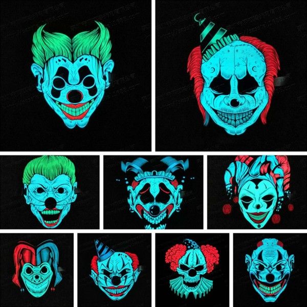 

мигающий косплей проволочная маска хэллоуин светодиодные маски костюм анонимный маска для светящегося танца карнавал партии маски
