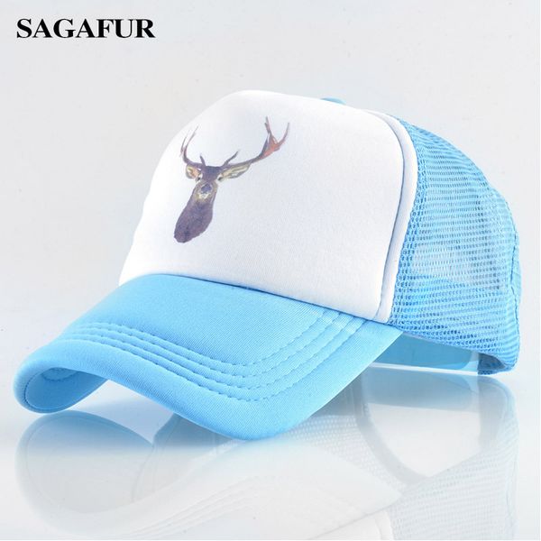 

sagafur boho deer print hat femalebrand fashion accessory outdoor casual baseball cap fitted, Blue;gray