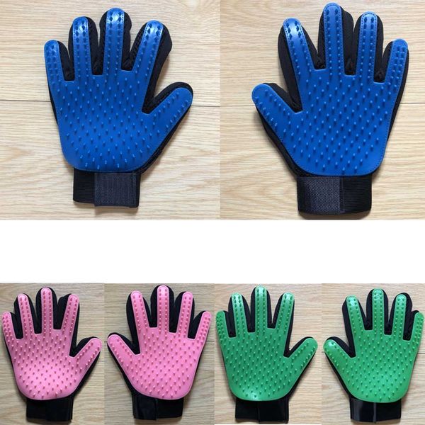 

silicone pet animal grooming gloves brush glove dog cat hair grooming tool rubber massage cleaning bath glove for dog cat horse fty7-425