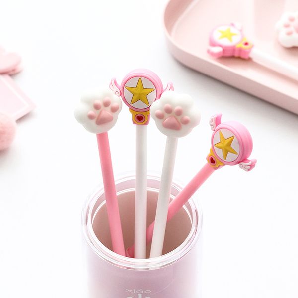 

2 pieces/lot) new cute little fairy magic pen girls gel pen student creative stationery cartoon black ink