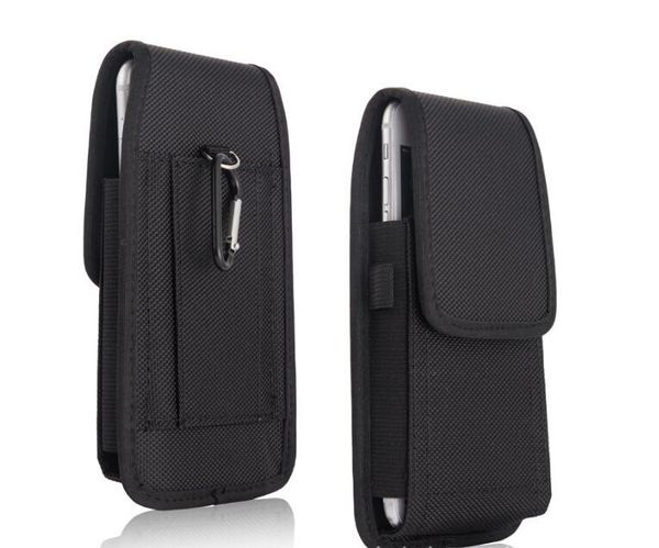 

For iphone x 7 8 plu univer al port nylon leather hol ter belt clip phone ca e cover pouch for am ung huawei 9 plu