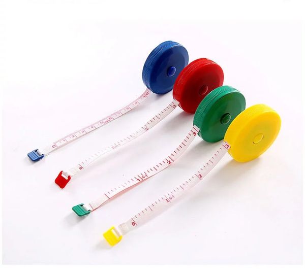 

new portable 1.5m retractable ruler centimeter/inch tape measure mini ruler colorful cute design great for travel camping measuring tools