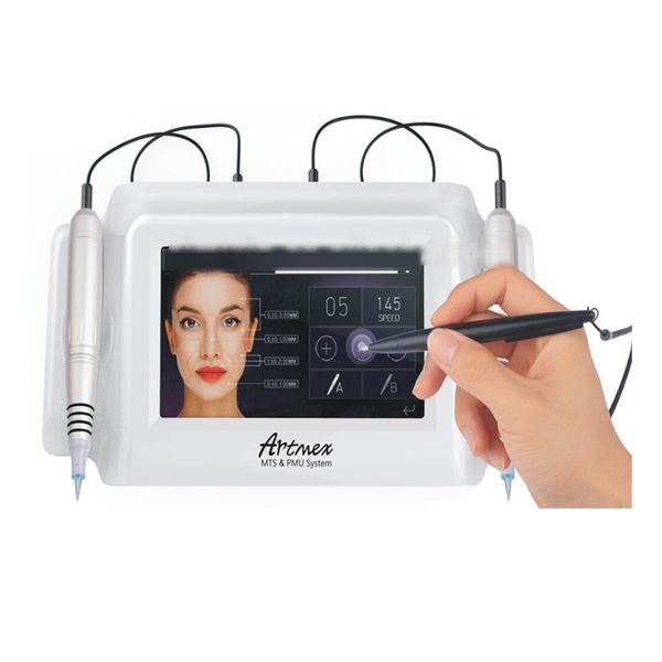 

2018 permanent make-up tattoo machine eyebrow pen mouth rotating pen artmex mts and pmu system v8