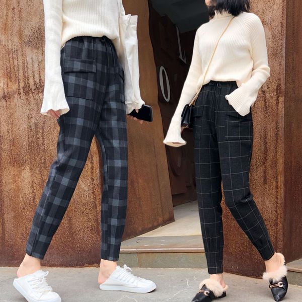 

skinny women pants casual striped high waist elastic trousers ladies sweatpants fashion bow tie stretch pencil pants, Black;white