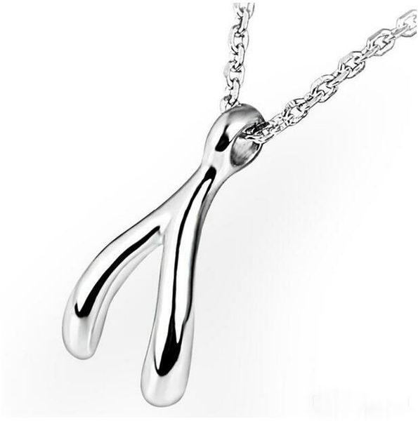 

successors sterling silver pendant necklace clavicle wishbone wishbone ga194