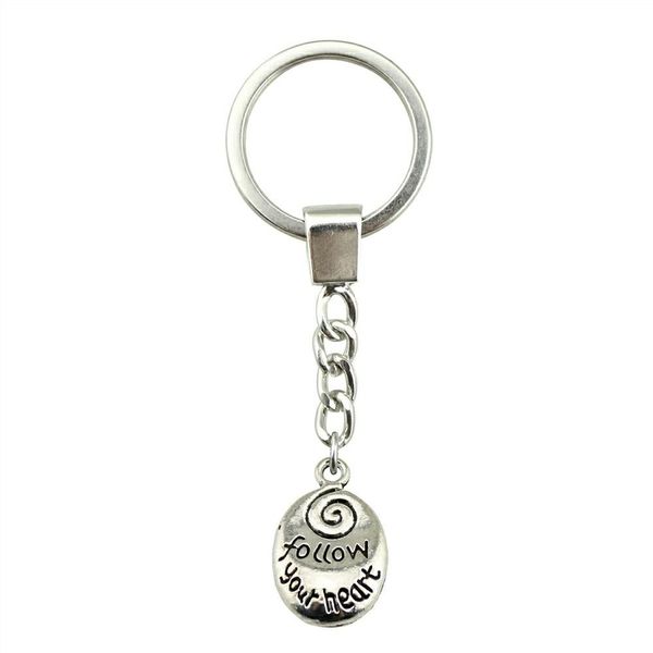 

6 шт. брелок женщины брелки брелок автомобиля брелок для ключей следовать вашему сердцу 20x12mm, Slivery;golden