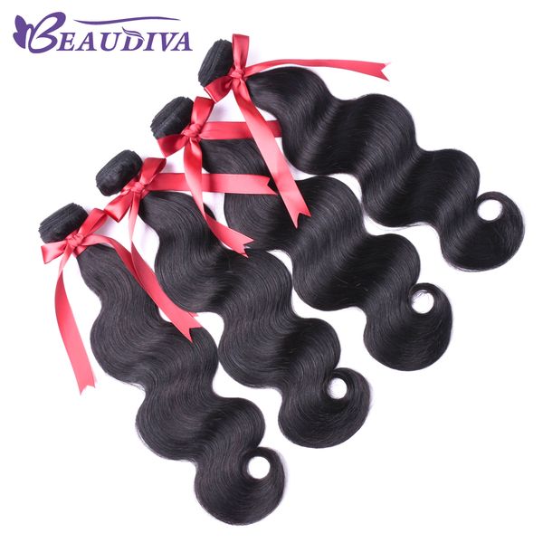 

beaudiva оптовая бразильский девственные волосы объемная волна влажные и волнистые человеческие волосы 4 пучки 100% бразильский наращивание, Black