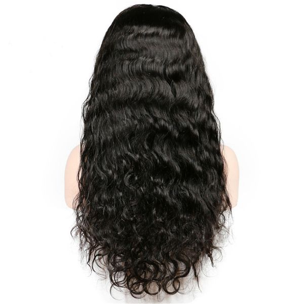 

brazilian wig human hair front lace body wave remy vrigin natural color woman hand-made 130% density swiss lace, Black;brown