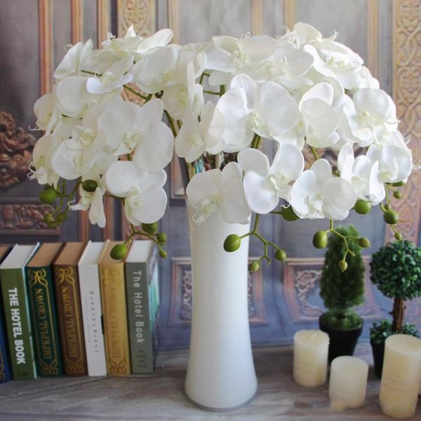 Шелковая орхидея с одним стеблем, длина 78 см/30,71 дюйма, искусственные цветы, мини-фаленопсис, бабочка, орхидеи, розовый/кремовый/фуксия/синий/зеленый цвет