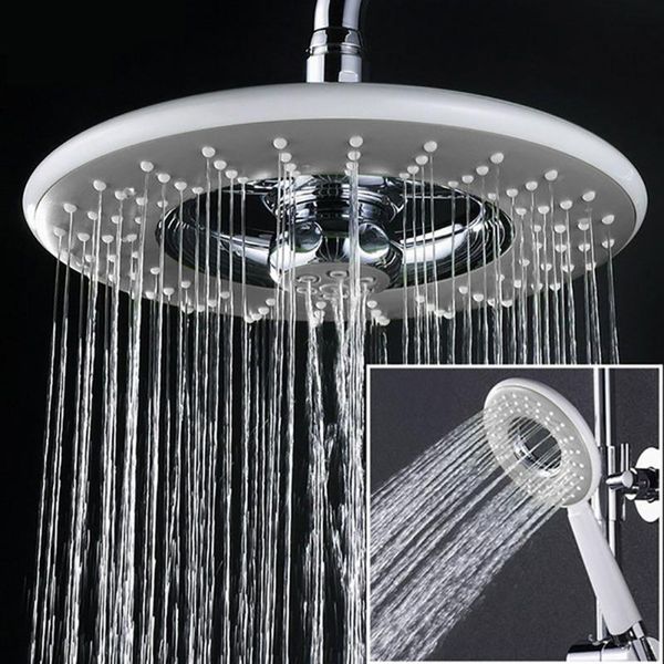 

rainfall shower heads abs round spray rainfall hand-held shower head bath set