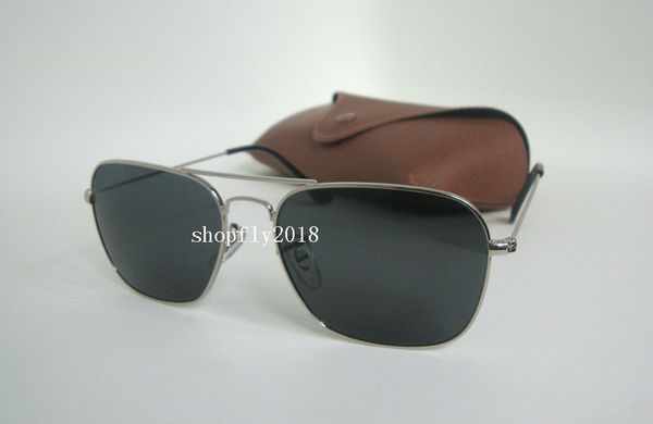 

metal rectangle brown for womens mens sunglasses caravan glasses black eyewear sun silver 58mm glass lenses with case 1pair nqdlv