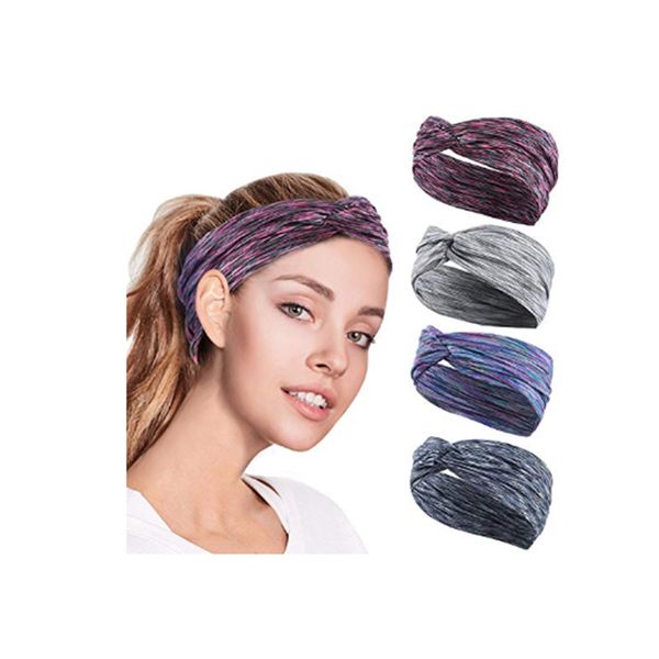 

women headband criss cross head wrap hair band stretchy headwraps yoga running sports hairband for women yoga sports headband lightweight wo, Silver