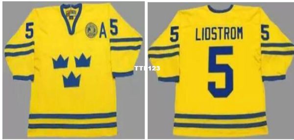 

real men real full embroidery #5 nicklas lidstrom autographed hockey jersey or custom any name or number hockey jersey, Black;red