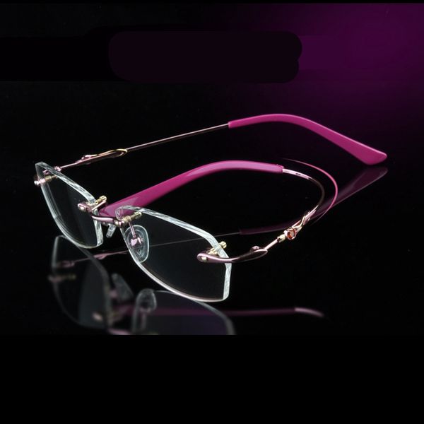 

highest quality frame rimless eyeglass frames optical woman flexible eyeglasses spectacle frames ultralight memory alloy 8003, Silver