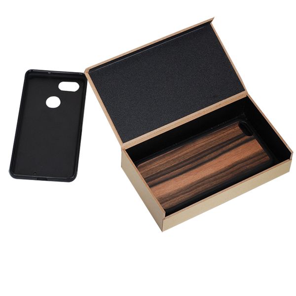 50 Uds. Venta al por mayor, nueva caja de madera para teléfono móvil, funda delgada, caja de embalaje de lujo de alta calidad para iPhone XS MAX, funda de madera