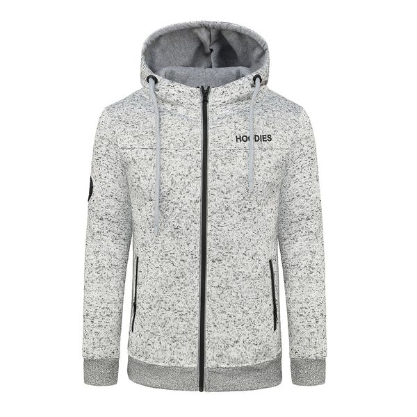 

new arrival mens spring autumn cardigan gym hoodies gray zipper hooded coat slim active causual outer, Black