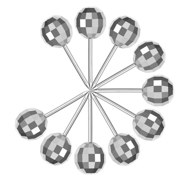 300 pcs carte de couleur métallisée punaise punaises tête en plastique