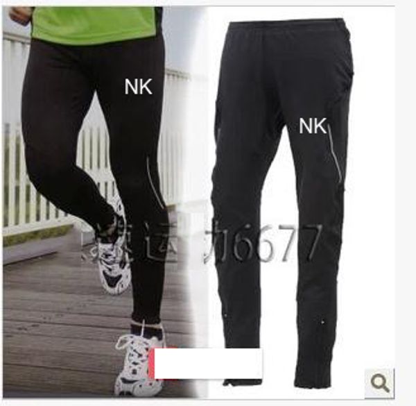 

новый 2018 открытый активный спорт тренажерный зал тощие колготки футбол обучение футбол леггинсы брюки мужчины, Black