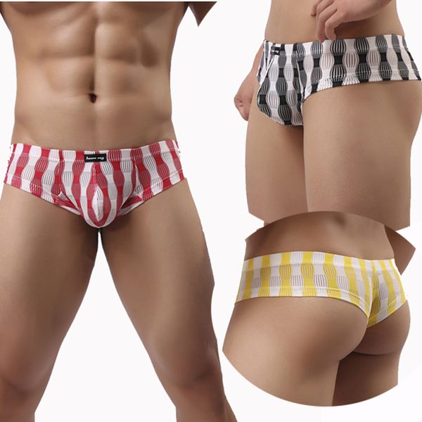 

underwear men boxer shorts low waist panties man plaid semi-transparent u convex pouch underpants cueca calzoncillos -xxl, Black;white