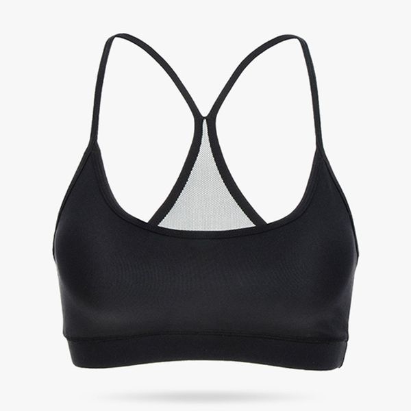 

women's light support mesh yoga bras with removable cups sports bra, White;black