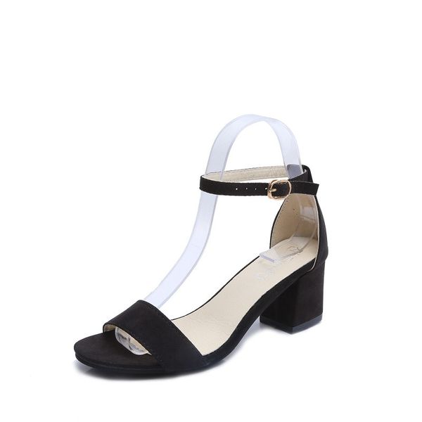 

2018 designer thick heel sandals women summer heel heels fashion pumps woman casual female sandalias mujer ladies sandals dress shoes, Black