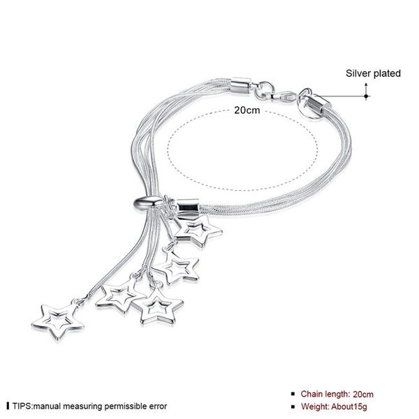 

тайцзи пустая звезда браслет стерлингового серебра позолоченный браслет ; совершенно новые мужчины и женщины 925 серебряный браслет spb153, Black