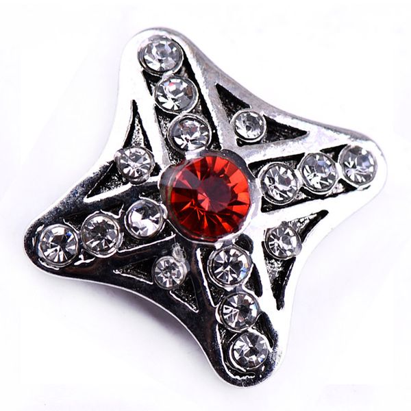 

10pcs diy 18mm crystal cross snap button jewelry 18mm silver plating diy snap button bracelet bangles charm bracelet for woman, Bronze;silver