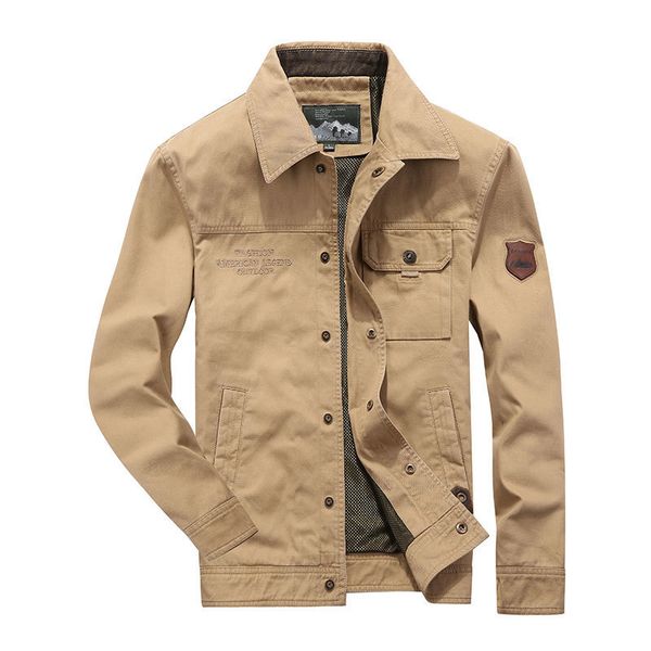 

new autumn brand cargo cotton coat & jacket men pockets turn down collar casual coat men business jacket solid color, Black;brown