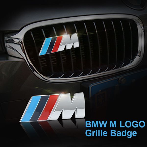 

3d metal ///m m power logo sticker car front grille emblem chrome badge decal for bmw e36 e30 e34 e46 e39 e60 e90