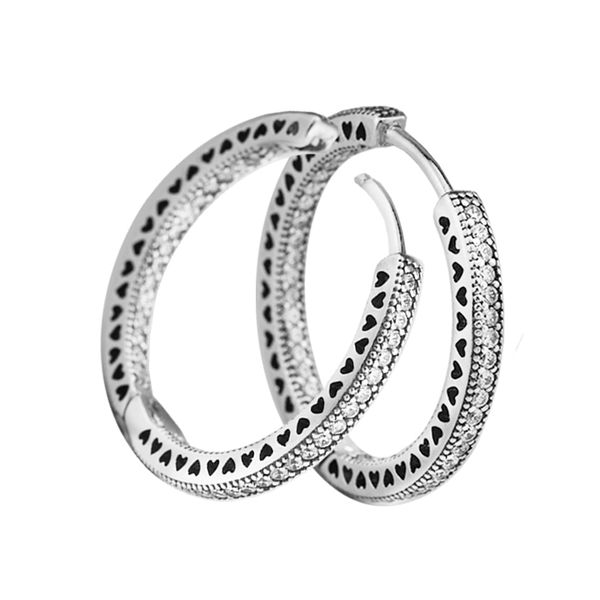 

Compatible with Pandora earrings 925 Sterling Silver Earrings Hearts For Women European Style Jewelry Original Fashion Charm